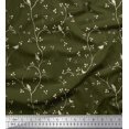 thumbnail image 1 of Soimoi Cotton Voile Fabric Branches,Leaves & Bird Print Fabric by the Yard 56 Inch Wide, 1 of 1