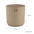 thumbnail image 2 of Set 5 Macetas Amalfi Redondas D20.2cm Con Rejilla Interna (Taupe), 2 of 4