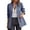 Blue XL, variant on Women Suit Coat Notch Collar Long Sleeve Solid Color Casual Loose Fit Suit Jacket with Pockets Open Front Business Formal Outwear