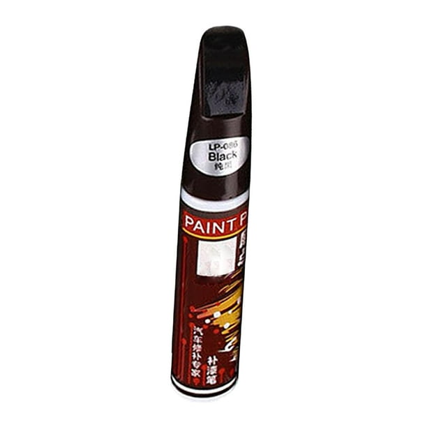 Retoque de pintura para automóviles 2 en 1 Lápiz de pintura de retoque Accesorios para vehículos Solución fácil Negro