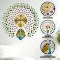 thumbnail image 4 of Large Peacock Wall Clock, Metal Silent Wall Clock, Large Indoor Wall Art for Living Room, Home Decor 28 inch 70 cm, 4 of 5