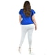 thumbnail image 3 of Blusa manga mariposa Roman Fashion /Tallas Extras, 1840 (Azul rey) azul 36, 3 of 6