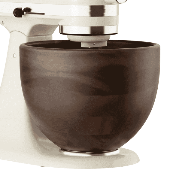 TOCOKEID 5 Qt Natural Acacia Wood Mixer Bowl Attachment for KitchenAid 4.5-5 Qt Tilt-Head Stand Mixers