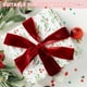 thumbnail image 5 of Cinta de terciopelo Uxcell, hecha a mano, con borde deshilachado, cintas vintage para envolver regalos, adorno de árbol de Navidad, verde musgo, 5 of 7