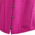 thumbnail image 5 of Women's Satin Corsets Top Plus Size Gothic Overbust Corset Lace up Vintage Bustier Corset Rose Size 3XL, 5 of 5