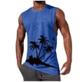 thumbnail image 3 of BRGZLK Mens Tank Top Summer Pullover Casual Beach Tropical Hawaiian Sleeveless T-Shirt Print Workout Muscle Gym Sports Round Neck Tees, 3 of 6