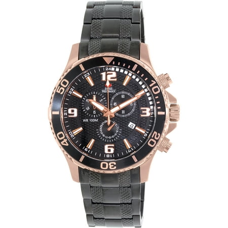 Swiss Precimax Men's Tarsis Pro SP13230 Black Stainless-Steel Swiss Chronograph Dress Watch