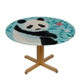 thumbnail image 3 of WERPE Washable Round Tablecloth for Home Kitchen Outdoor Decoration Panda Cozy Soft Fits White, 3 of 7