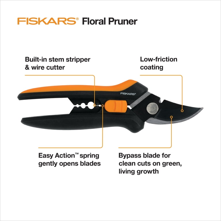 Fiskars Bypass Floral Pruning Shears, 1/2" Cut Capacity photo 5