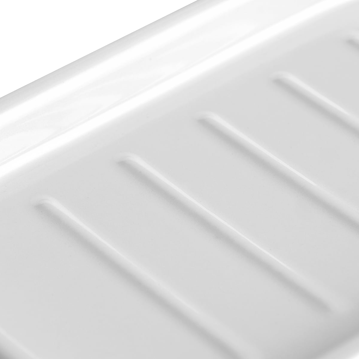 Mainstays Basic Rectangular Ceramic Soap Dish White