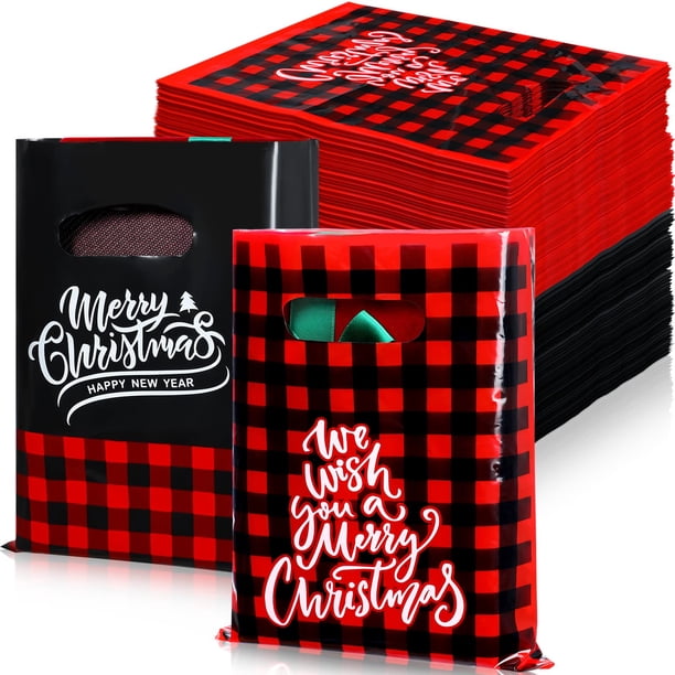 Bolsas de Regalo Sadnyy 100 unidades Plástico Navideñas 25x20 cm