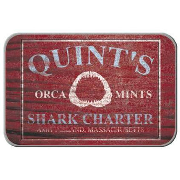 Boston America Mints Tin Quint's Orca Peppermint Shark Jaw Candies 1.5 oz