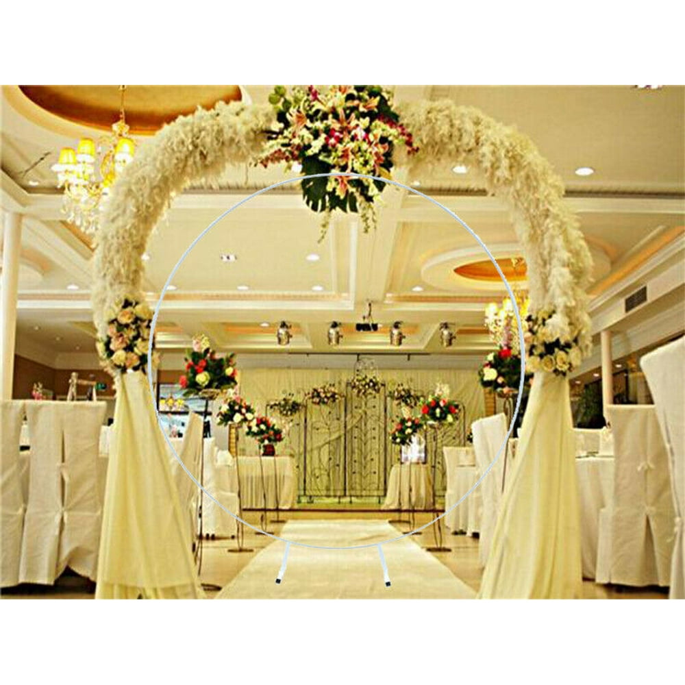 Round Metal Wedding Background Stand Arch Wedding Backdrop Stand Etiquette Venue Decoration for