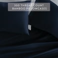 thumbnail image 2 of Noble Linens 2 Piece Rayon From Bamboo Pillowcase Set, Navy, King, 2 of 5