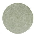 thumbnail image 2 of Superior Two-Toned Braided Round Indoor/ Outdoor Area Rug, Green/ White, 6', 2 of 5