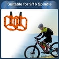 thumbnail image 2 of Pedales de bicicleta Unique Bargains, pedales de nylon de 9/16" para bicicleta de carretera, montaña, BMX y MTB en color naranja, 2 of 6