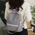 thumbnail image 4 of Mochila grande Bolso de viaje impermeable Cremallera Bolso de trabajo sólida informal (gris), 4 of 6