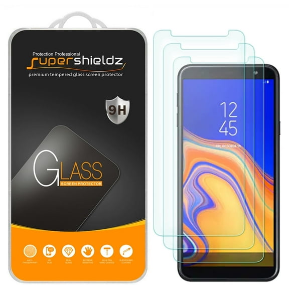 [3-Pack] Supershieldz for Samsung Galaxy J4 Core Tempered Glass Screen Protector, Anti-Scratch, Anti-Fingerprint, Bubble Free