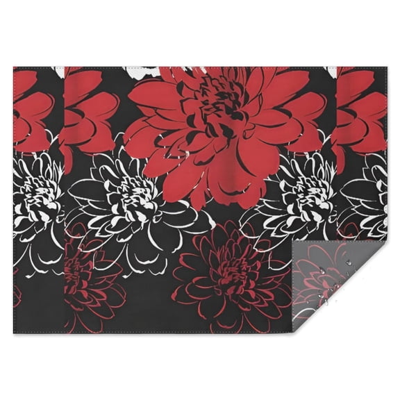 Boho Bohemia Flower Rectangle Tablecloth 60"x84",Waterproof Polyester Rectangle Table Cloth, Wipeable Spillproof Polyester Tablecloth for Dining, Camping, Indoor and Outdoor