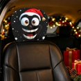 thumbnail image 4 of Headrest Covers With Faces Truck Suv Interior Decor Washable Reusable Protector Funny Car Seat Headrest Cover Cute Cartoon Eyes Protector Car Head Rest Covers With Faces Christmas Headrest For Cars, 4 of 6