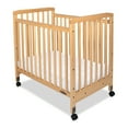 thumbnail image 5 of Child Craft Bristol Compact Portable Crib with 3" Mattress, Durable Wood Frame, Quiet Casters, Natural, 5 of 9