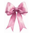 thumbnail image 1 of Qisvanset Framed Canvas Wall Art, 12x16 Inch Pink Bow Coquette Girl Nursery Watercolor Print, 1 of 5