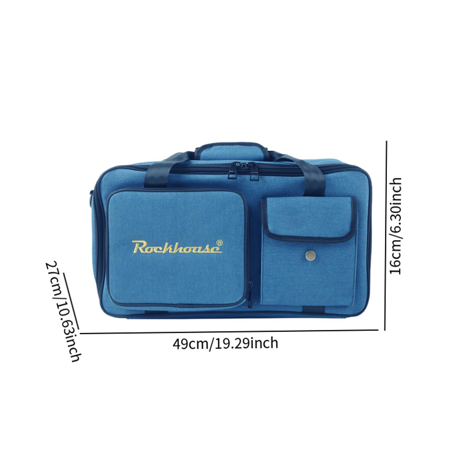 EHJRE Electric Guitar Pedals Storage Bag Scratch Resistant Organizer Multieffects Case M