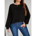 thumbnail image 6 of SIEANE Women's Plus-Size Casual Crew Neck Long-Sleeved Autumn/Winter Twist Nnit Sweater Top 1X-4X, 6 of 7