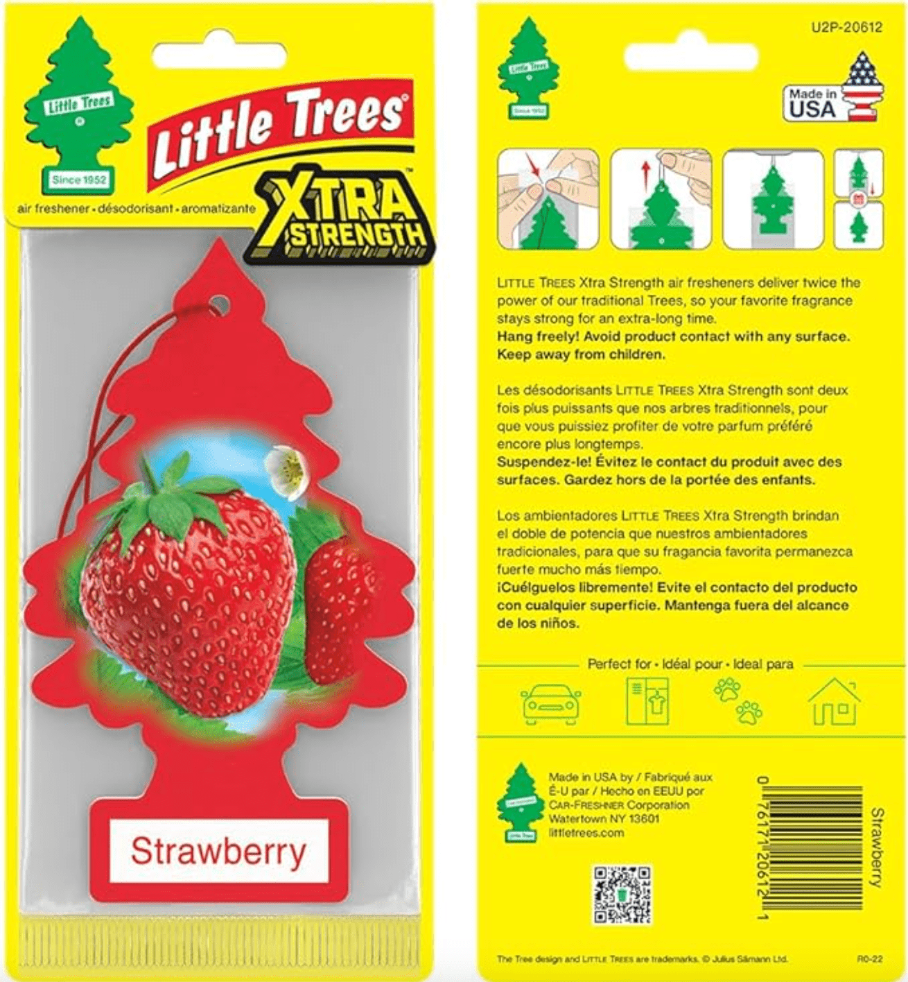 New Car Xtra Strength Little Trees Air Freshener 10612 Pack of 12