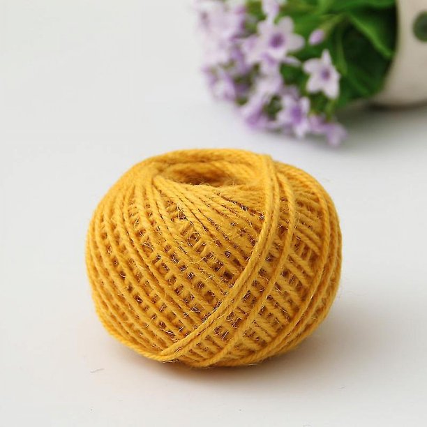 2 piezas de cordel de yute de 50 m, cuerda de yute de 3 capas y 2 mm de grosor para decoración, jardín, floristería, manualidades de bricolaje