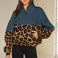 thumbnail image 1 of 2023 Chandail en Molleton de Mode pour Femmes 50 % de Rabais Liquidation Mode Automne Hiver Imprimé Léopard Décontracté Sports Col Rond Survêtements Manches Longues Col à Revers Chandails à Capuchon à Fermeture Éclair, 1 of 5