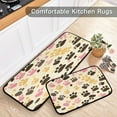 thumbnail image 6 of Colorful Dog Paw Anti Fatigue Mats for Kitchen Floor,Set of 2 Non Skid Washable Waterproof Anti Kitchen Floor Mats for Kitchen Office Laundry Room Bathroom (19"x27"+19"x47") Home Decor, 6 of 7