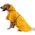 thumbnail image 2 of Impermeable ajustable con capucha para perros, impermeable reflectante con capucha para perros, chaqueta impermeable para perros (naranja, L), 2 of 5