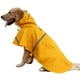 thumbnail image 1 of Impermeable ajustable con capucha para perros, impermeable y reflectante, chaqueta impermeable para perros, ropa de lluvia para perros pequeños, medianos y grandes (M, naranja), 1 of 5