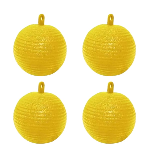 Toystoory 4 unids/set atrapamoscas en forma de fruta sin energía y fácil operación para exteriores trampa para moscas resistente al desgaste Jardín y Patio amarillo 1