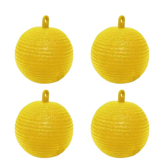 Toystoory 4 unids/set atrapamoscas en forma de fruta sin energía y fácil operación para exteriores trampa para moscas resistente al desgaste Jardín y Patio amarillo 1