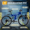 thumbnail image 6 of Mountain Bike for Adults, Akaber 26 Inch Full Dual Suspension MTB Bicycle, 7-Speed High-Carbon Steel Frame with Double Disc Brake, Softail Design for Men/Women Outdoor Trail Riding, 6 of 8