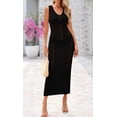 thumbnail image 2 of Traje de baño Coverup BTFBM Crochet para mujer verano 2025 negro, 2 of 9