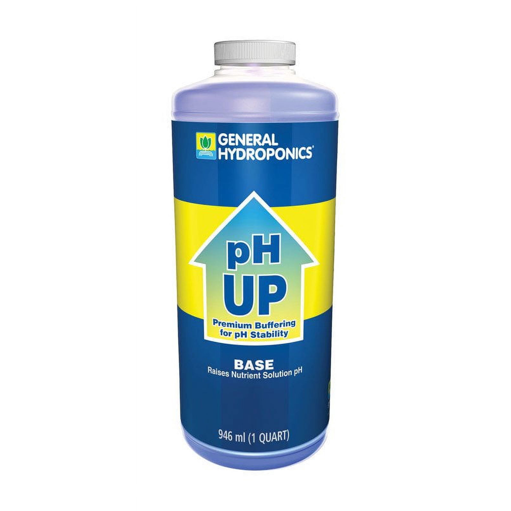 pH UP Liquid pH Adjuster - 1 Quart - by General Hydroponics - Microgreens, Seed Starting