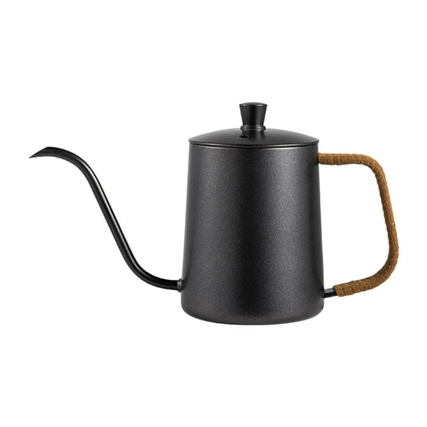 Cafetera Tetera Cafetera Tetera Cafetera Cafetera de acero inoxidable Hervidor 600ml Negro