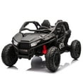 thumbnail image 3 of iRerts 2 Seater Ride on Car for Kids, 24 Volt Ride on Toys for Boys Girls Gifts, Powered Ride on UTV Electric Vehicle with Remote Control, Bluetooth, MP3/USB Ports, 4 Wheel Spring Suspension, Black, 3 of 11