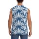 thumbnail image 4 of Balery Blue Shells Camisetas sin mangas para hombre, absorbe la humedad y protege contra el mal olor.-Large, 4 of 7