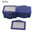 thumbnail image 2 of Faux Leather   Office Horizontal Business ID Badge Card Holder Blue 50Pcs, 2 of 5