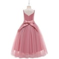 thumbnail image 3 of Drtj V-Neck Flower Girl Tulle WeddingBridesmaid Dresses Princess Dresses Children's Birthday Ball Formal Dresses Girls Prom Dresses, Sized 12T, Color Pink, 3 of 6