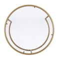 thumbnail image 3 of Set of Two Gold Glass Round Nested Coffee Tables, 3 of 9