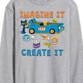 thumbnail image 3 of Pete The Cat - Imagine It Create It Race Car - Men's Long Sleeve T-Shirt, 3 of 6