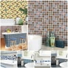 18 PACK Square shape 3D Self Adhesive Wall Tiles Brick Design Kitchen Bathroom Mosaic Tile Stickers