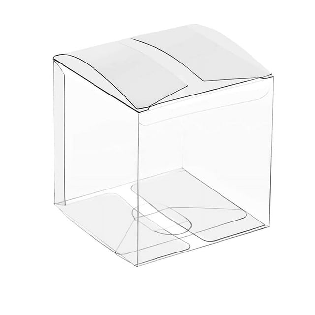50 Piezas Cajas de PláStico Transparente para Regalos Caja de Embalaje de Pvc Embalaje de Regalo Caja de Dulces Transparente Cajas de Regalo de Boda Favores de Fiesta