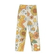 thumbnail image 5 of Sigee Groovy Hippie Flower Mushrooms Print Men's Pajama Pants - Soft Lounge Sleep Bottoms with Elastic Waistband and Pockets-Large, 5 of 9