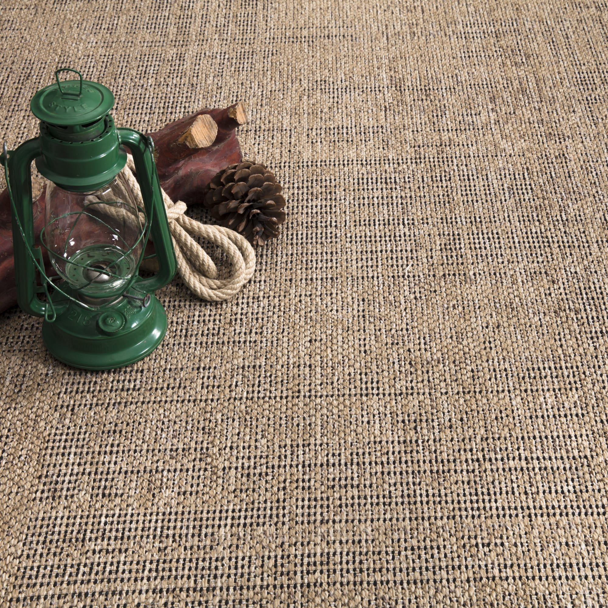 Modern Indoor & Outdoor Rug Jute Look in Beige